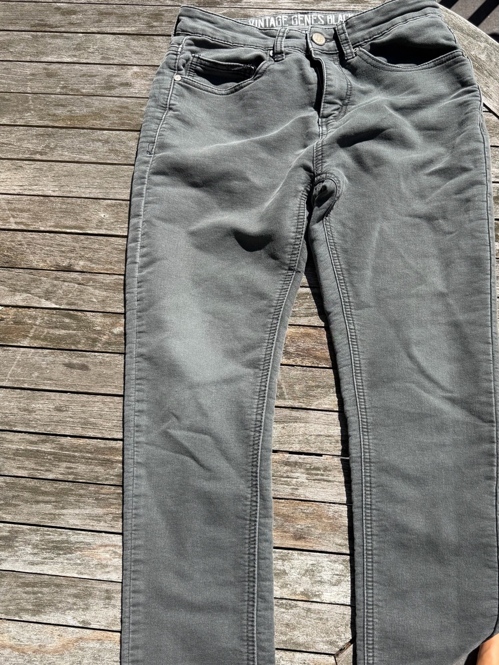 Vintage Genes Black Men's Slim Jeans - Gray